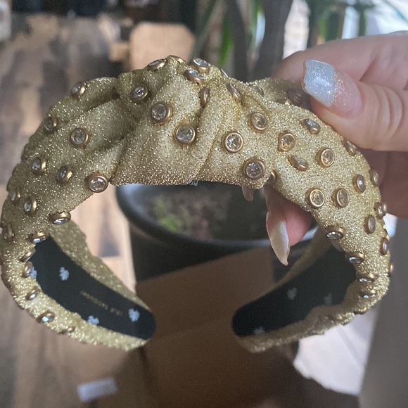 Beautiful gold Crystal studded Lele Sadoughi headband worn once - Picture 5 of 5